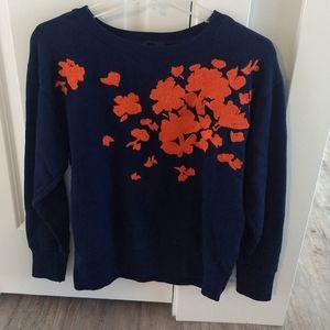 JCrew Flower Embroidery Sweater